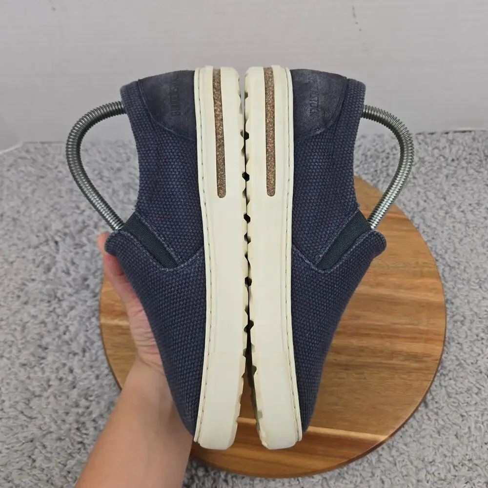 Birkenstock Womens 39 Oswego Midnight Blue Canvas Suede Slip On Daily Sneaker